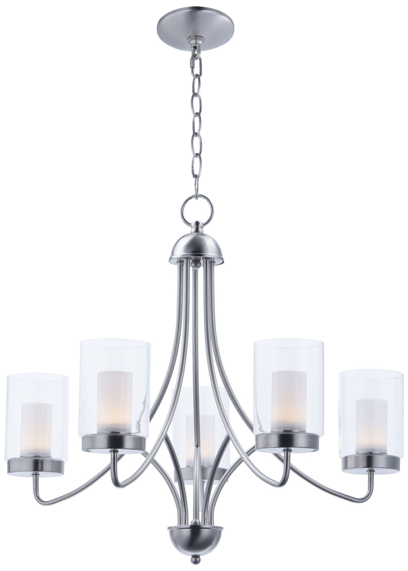 Mod 5-Light LED Chandelier - Satin Nickel
