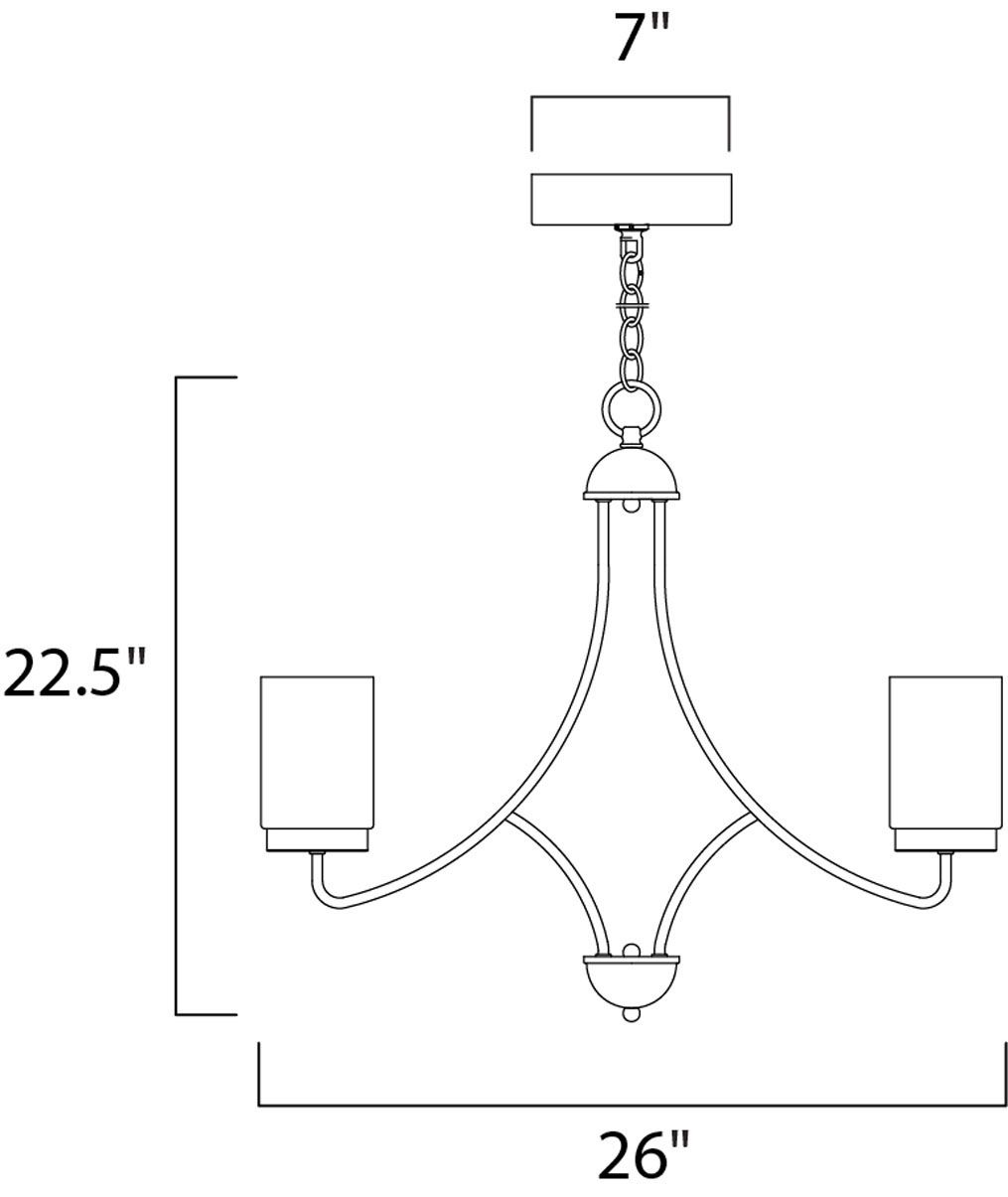 Image 3 Mod 5-Light LED Chandelier - Satin Nickel more views