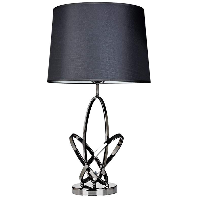 Image 2 Mod Art 26 inch Polished Chrome Open Rings Modern Metal Table Lamp