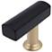 Mod Matte Black Satin Brass Metal 1 3/4" Wide Cabinet T-Knob