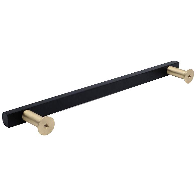 Image 1 Mod Matte Black Satin Brass Metal 14 1/2"W Appliance Pull