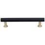 Mod Matte Black Satin Brass Metal 6 1/4" Wide Cabinet Pull