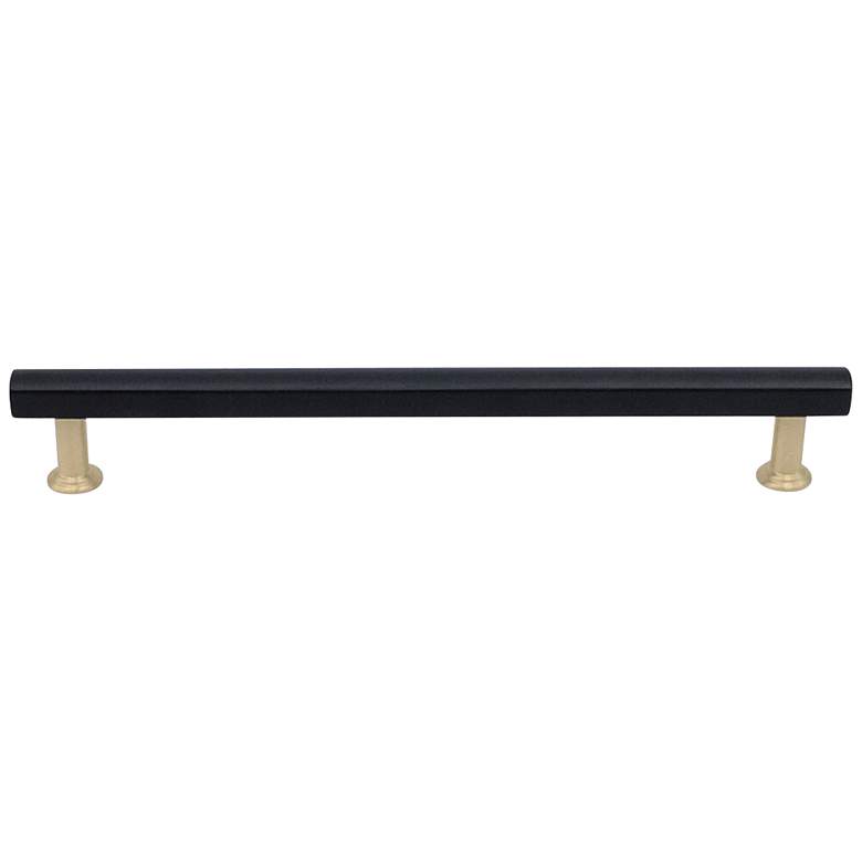 Image 1 Mod Matte Black Satin Brass Metal 9 1/4" Wide Cabinet Pull