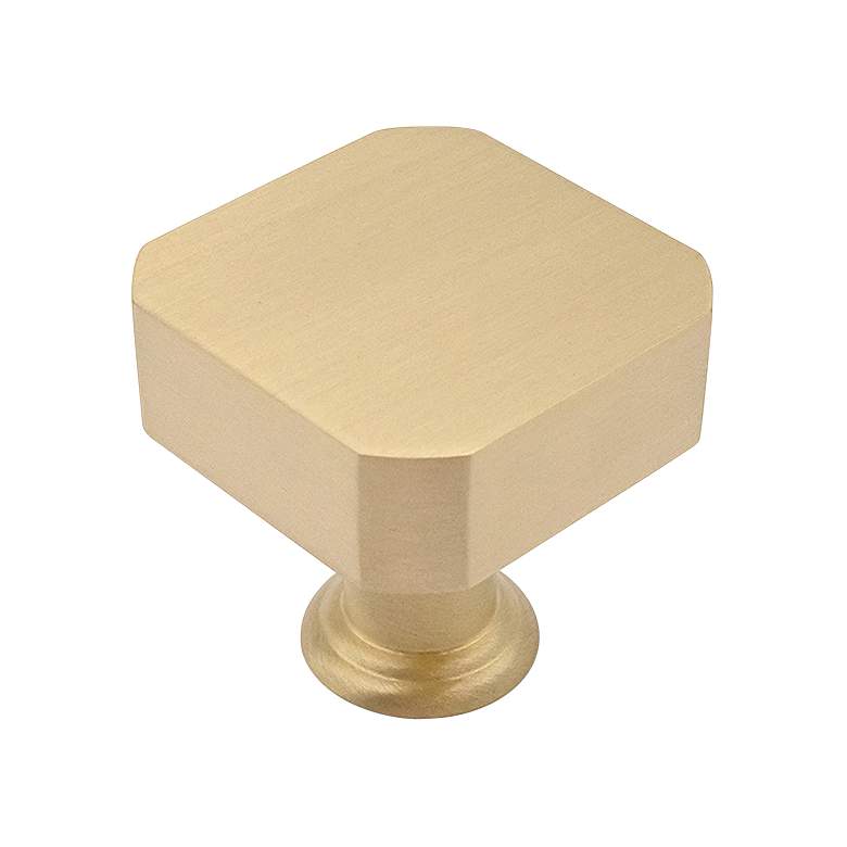 Image 1 Mod Satin Brass Metal 1 1/4" Wide Cabinet Knob