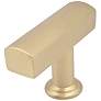Mod Satin Brass Metal 1 3/4" Wide Cabinet T-Knob