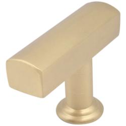 Mod Satin Brass Metal 1 3/4" Wide Cabinet T-Knob