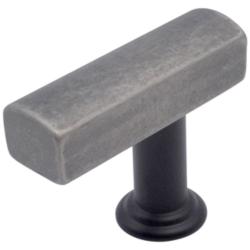Mod Weathered Nickel, Matte Black 1 3/4" Wide Cabinet T-Knob