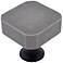 Mod Weathered Nickel Matte Black Metal 1 1/4"W Cabinet Knob