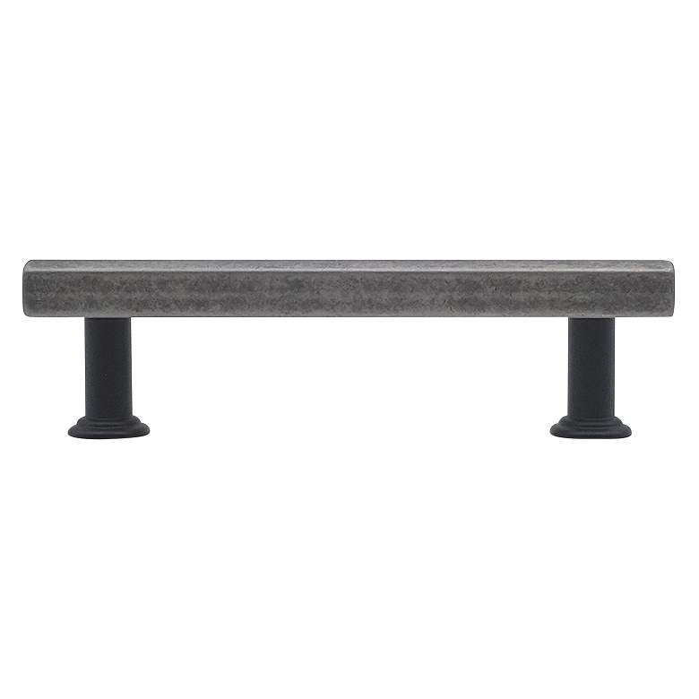 Image 1 Mod Weathered Nickel Matte Black Metal 5" Wide Cabinet Pull