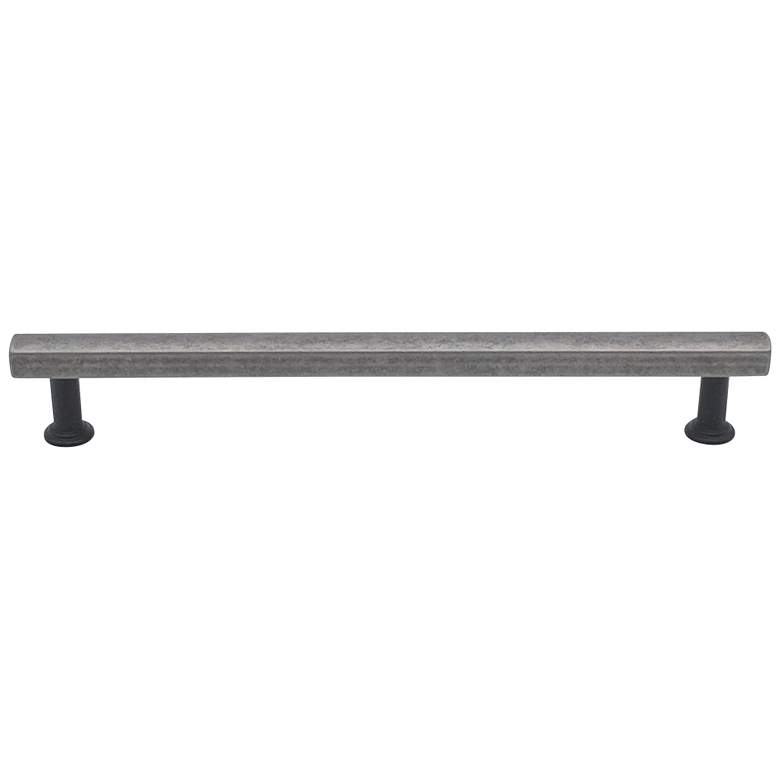 Image 1 Mod Weathered Nickel Matte Black Metal 9 1/4"W Cabinet Pull