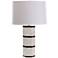 Mod White Marble and Sheesham Wood Table Lamp