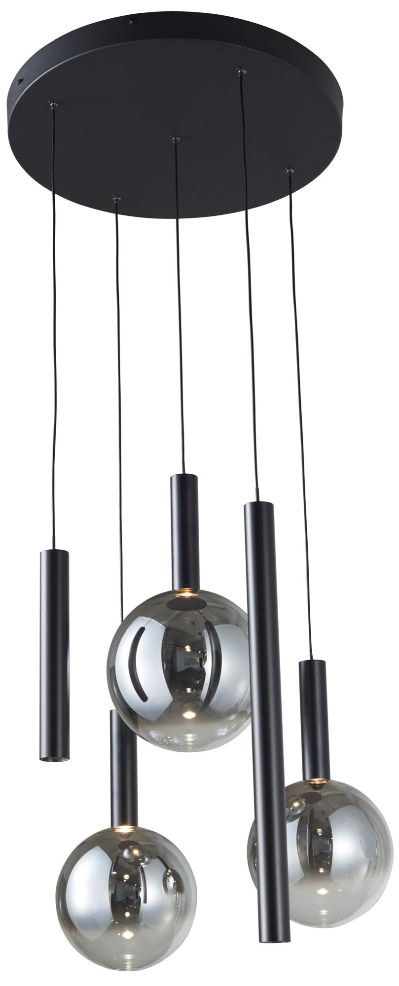 Image 3 Modella 21" Wide 5-Light Black Pendant more views