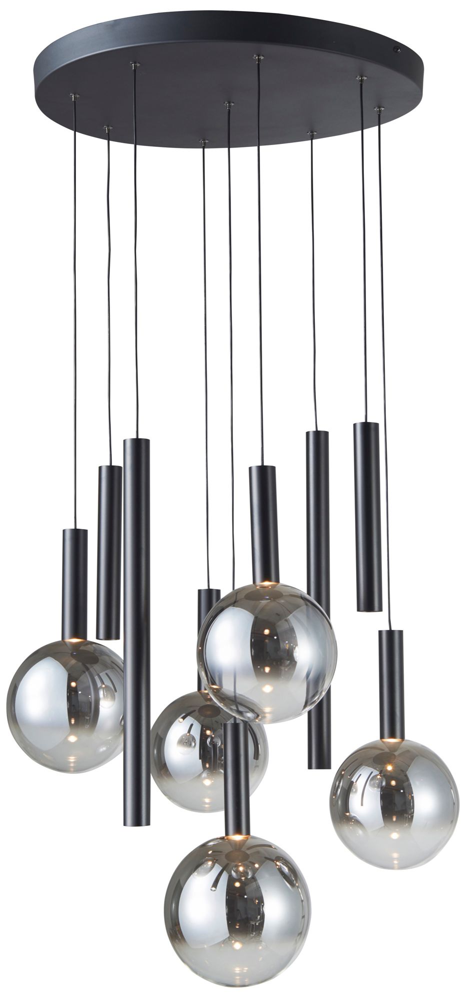 Image 3 Modella 24.5" Wide 9-Light Black Pendant more views