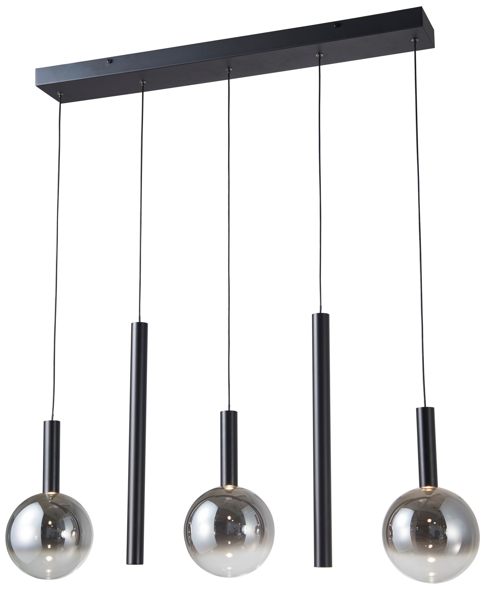 Image 3 Modella 39" Wide 5-Light Black Pendant more views