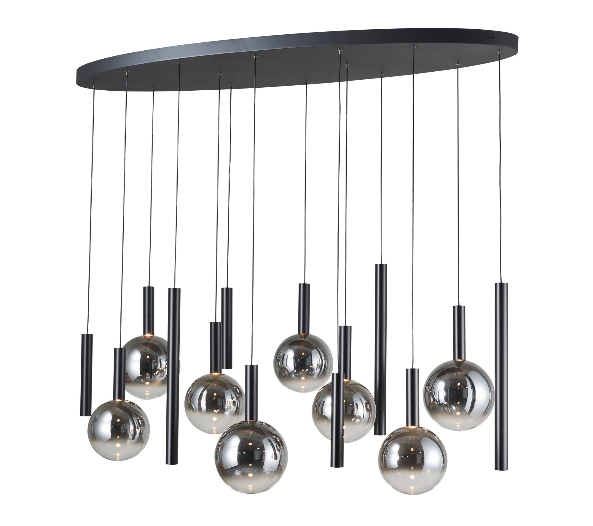 Modella 55" Wide 14-Light Black Pendant