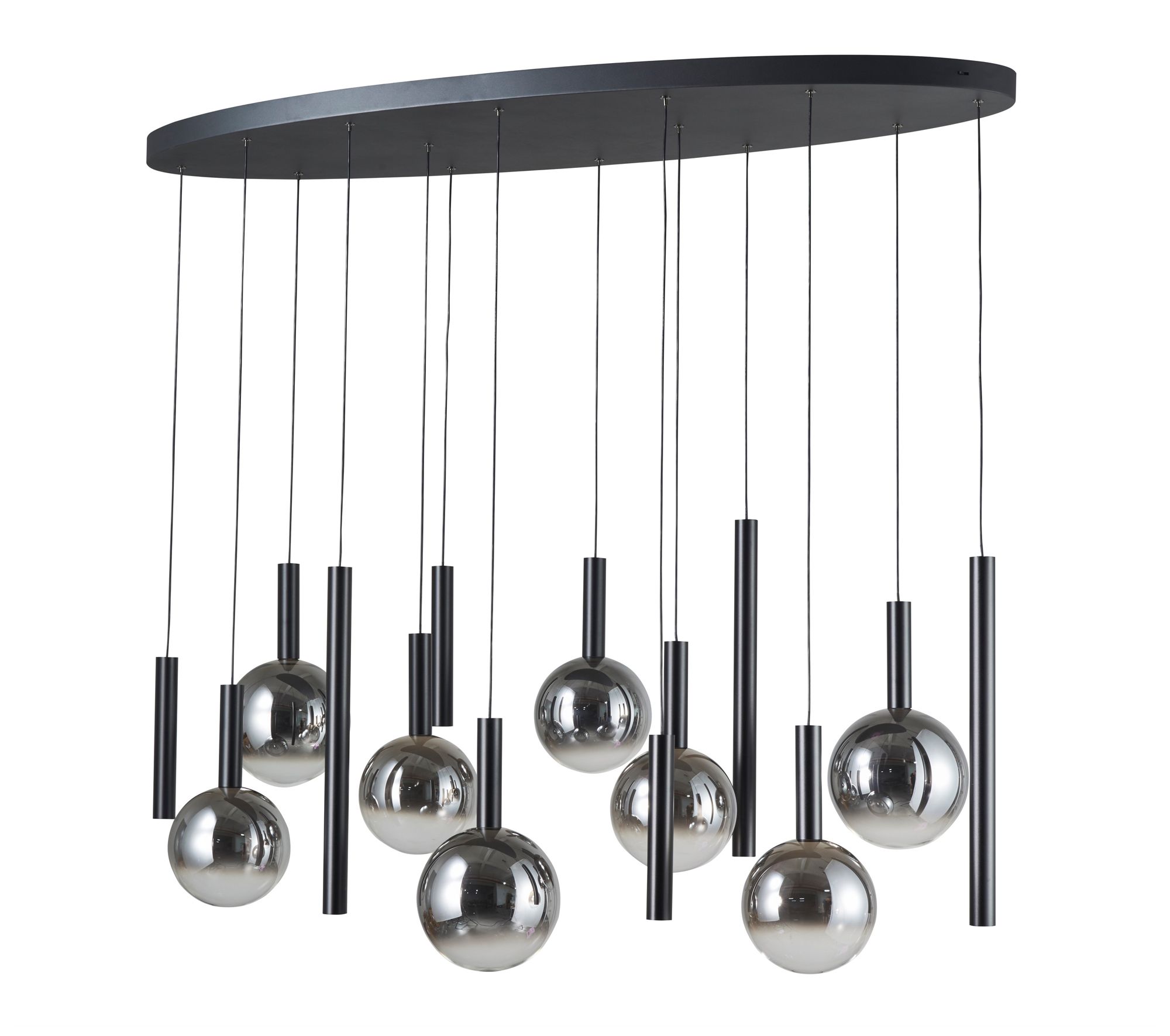 Image 2 Modella 55" Wide 14-Light Black Pendant more views