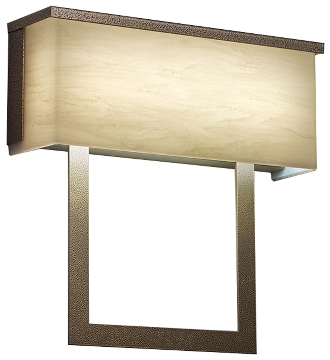 Modelli 14.5" High Smokey Brass|Faux Alabaster ADA Sconce Triac LED