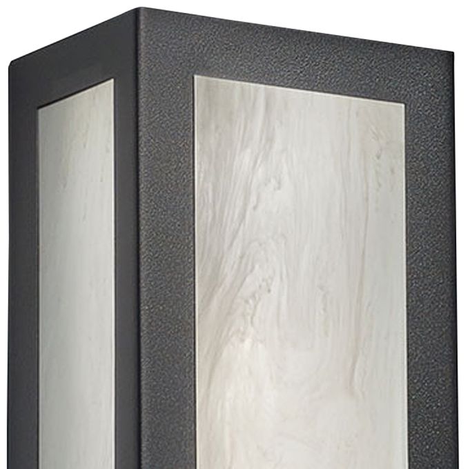 Image 2 Modelli 14" High Dark Iron|Faux Alabaster Exterior Sconce more views