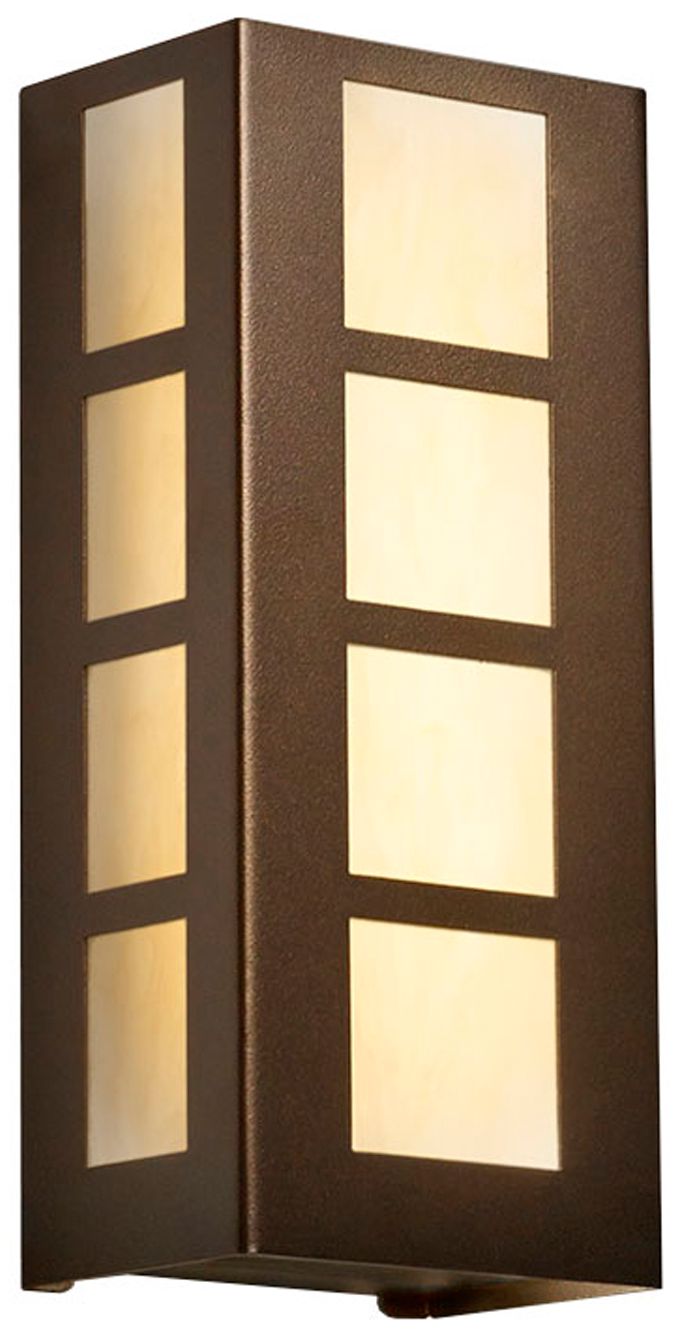 Modelli 14" High Empire Bronze|Caramel Onyx Exterior Sconce LED