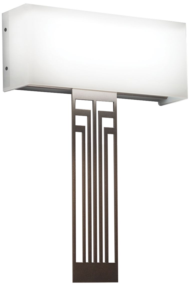 Modelli 20" High Medieval Bronze|Opal Acrylic ADA Sconce Triac LED