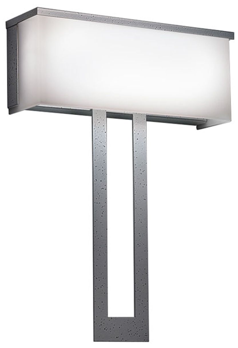 Modelli 20" High Smoked Silver|Opal Acrylic ADA Sconce 0-10V LED