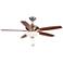 Modelo 52" Nickel Finish, Reversible Blades Ceiling Fan by Wind River