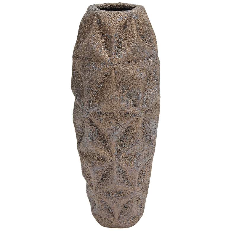 Image 1 Modena 14" High Matte Gold Modern Ceramic Vase