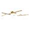 Modena 34.5"W 5-Light Plated Brushed Brass Semi-Flush w/ White Glass S
