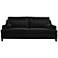 Modena Small 88” Wide Black Velvet Tufted Sofa