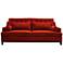 Modena Small 88" Wide Red Velvet Tufted Sofa