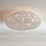 Modern 15 1/2" Wide Round Crystal and Chrome LED Ceiling Light