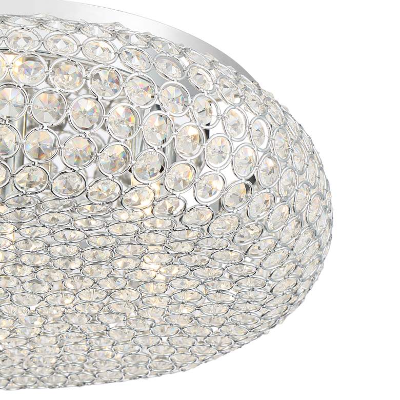 Image 3 Modern 15 1/2 inch Wide Round Crystal and Chrome LED Ceiling Light more views
