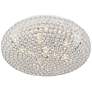 Modern 15 1/2" Wide Round Crystal and Chrome LED Ceiling Light