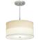 Modern 16" Wide Taupe and Cream Drum Shade Ceiling Light