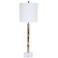 Modern 31" Distressed Gold and Silver Faux Bamboo Buffet Table Lamp