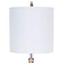 2_Modern 31" Distressed Gold and Silver Faux Bamboo Buffet Table Lamp more views