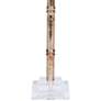 3_Modern 31" Distressed Gold and Silver Faux Bamboo Buffet Table Lamp more views