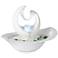 Modern Abstract White 10" High Table Fountain