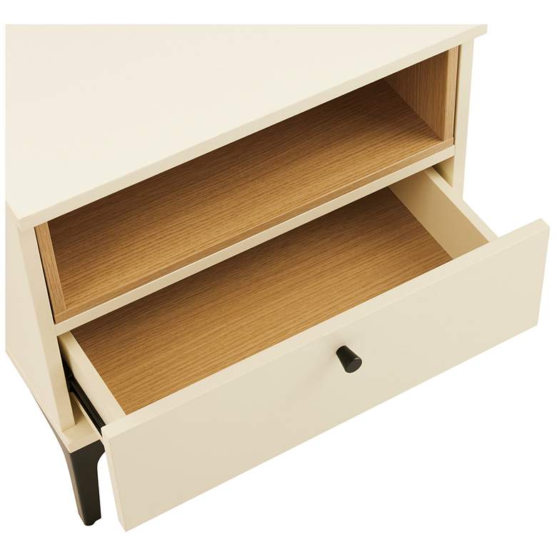 Image 5 Modern Amara Nightstand with 1 Full Extension Drawer and Metal Legs in and more views