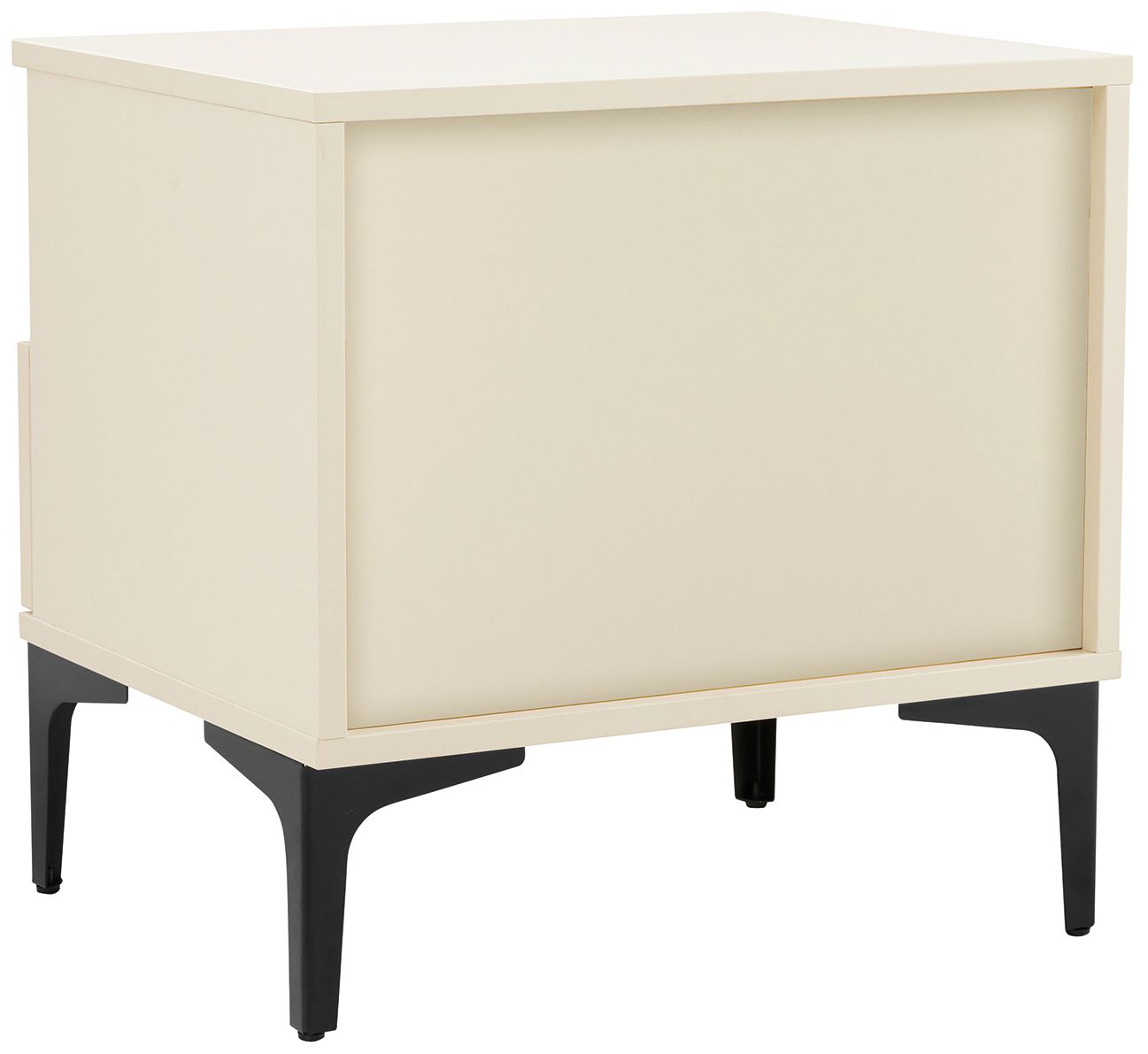 Modern Amara Nightstand with 1 Full Extension Drawer and Metal Legs in and