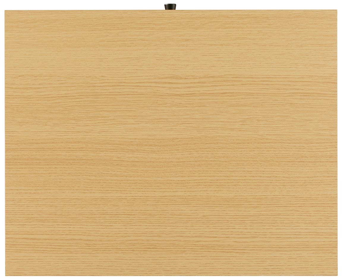 Modern Amara Nightstand with 1 Full Extension Drawer and Metal Legs in Oak