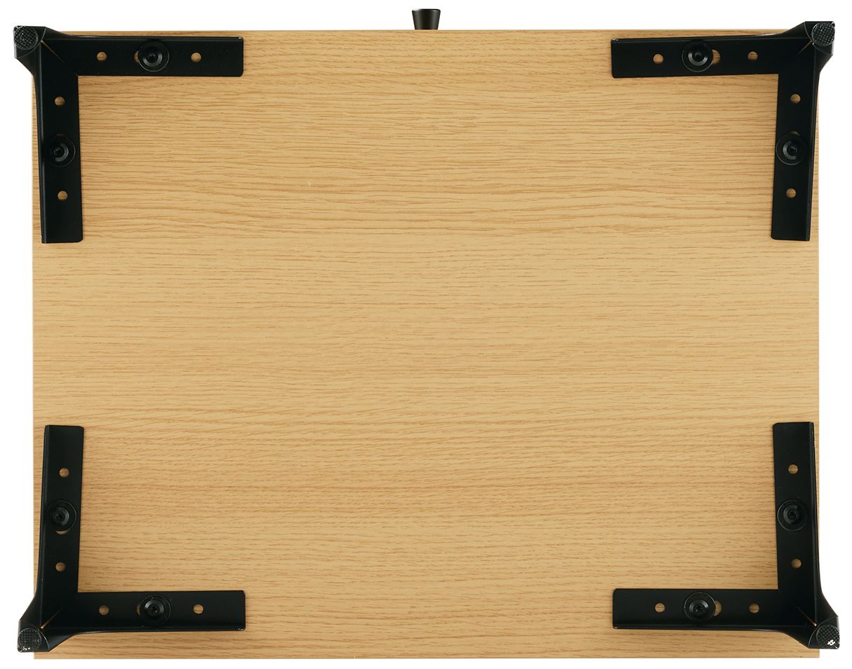 Modern Amara Nightstand with 1 Full Extension Drawer and Metal Legs in Oak-