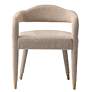 2_Modern Aspen Tweed Dining Armchair in Gold Dust  - Set of 2 more views