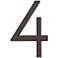 Modern Avalon Oil-Rubbed Bronze House Number 4