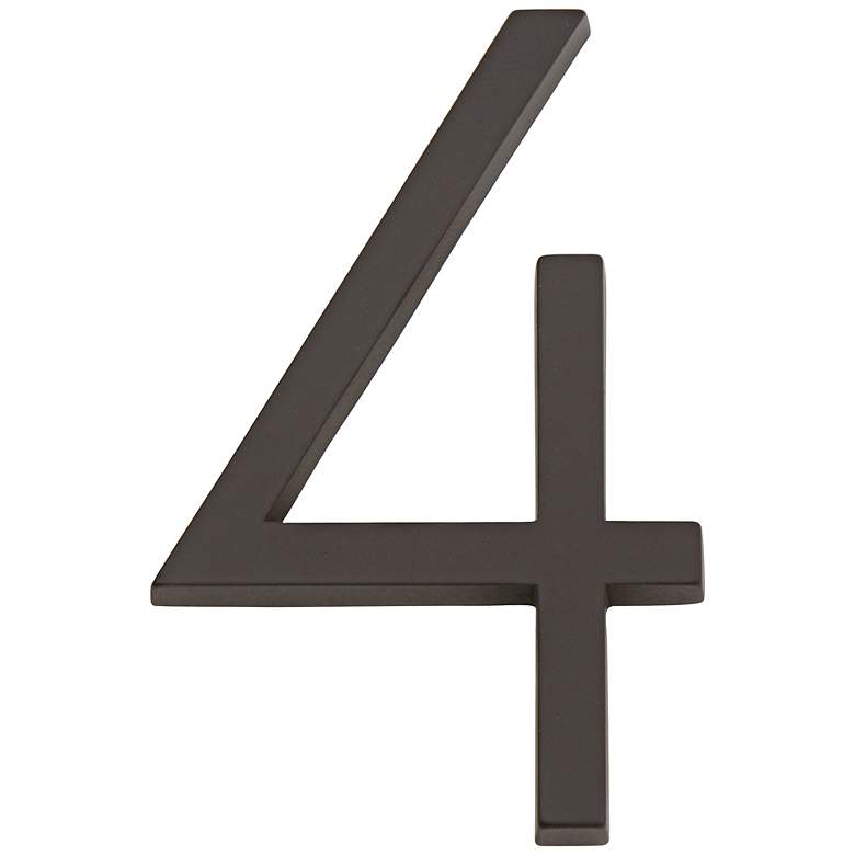 Image 1 Modern Avalon Oil-Rubbed Bronze House Number 4