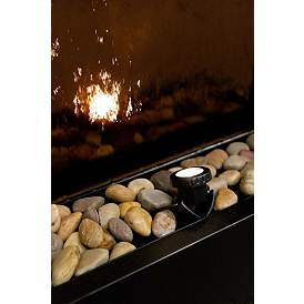 Image3 of Modern Black and Bronze Mirror 72" High Panel Fountain more views