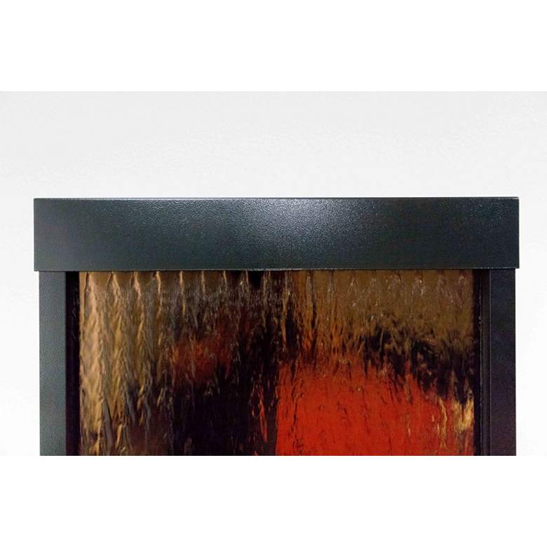 Modern Black and Bronze Mirror 72&quot; High Panel Fountain more views
