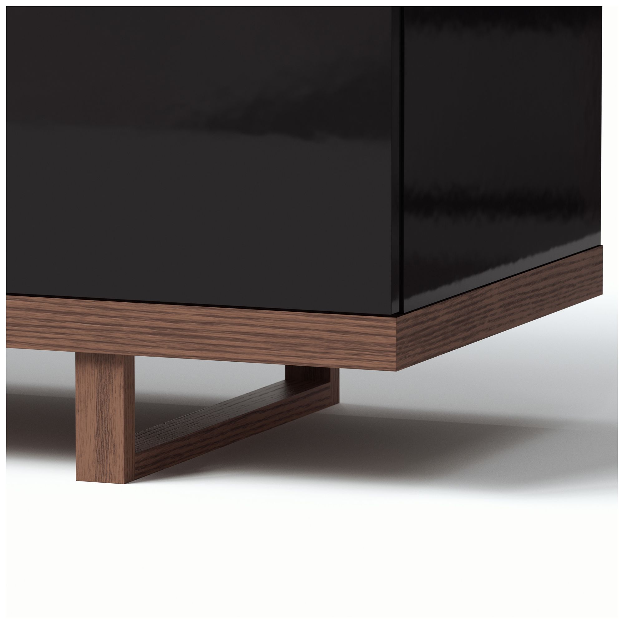 Image 5 Modern Brazilian 71" Wide Black, Nogal Buffet more views