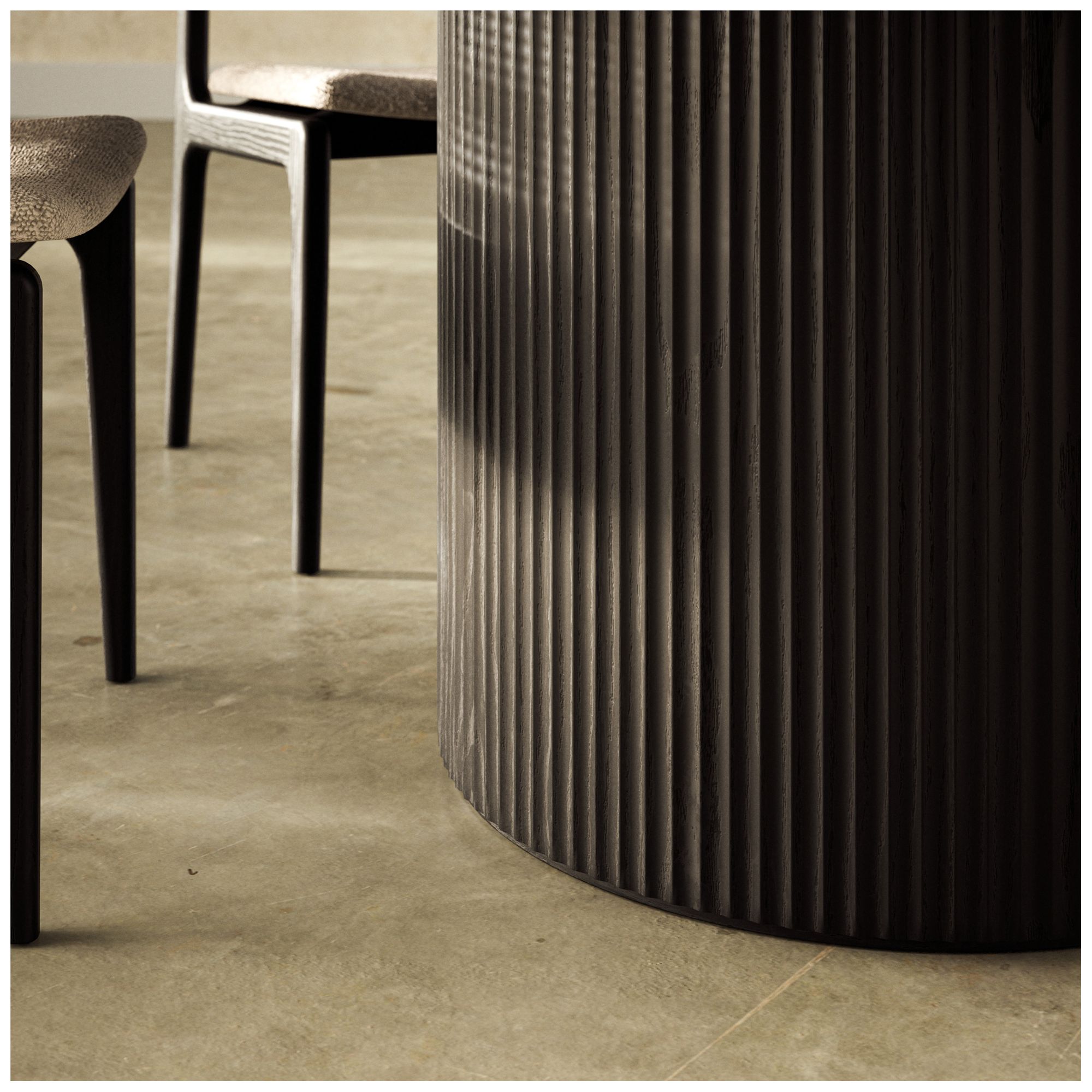 Modern Brazilian 71" Wide Ebano Round Dining Table