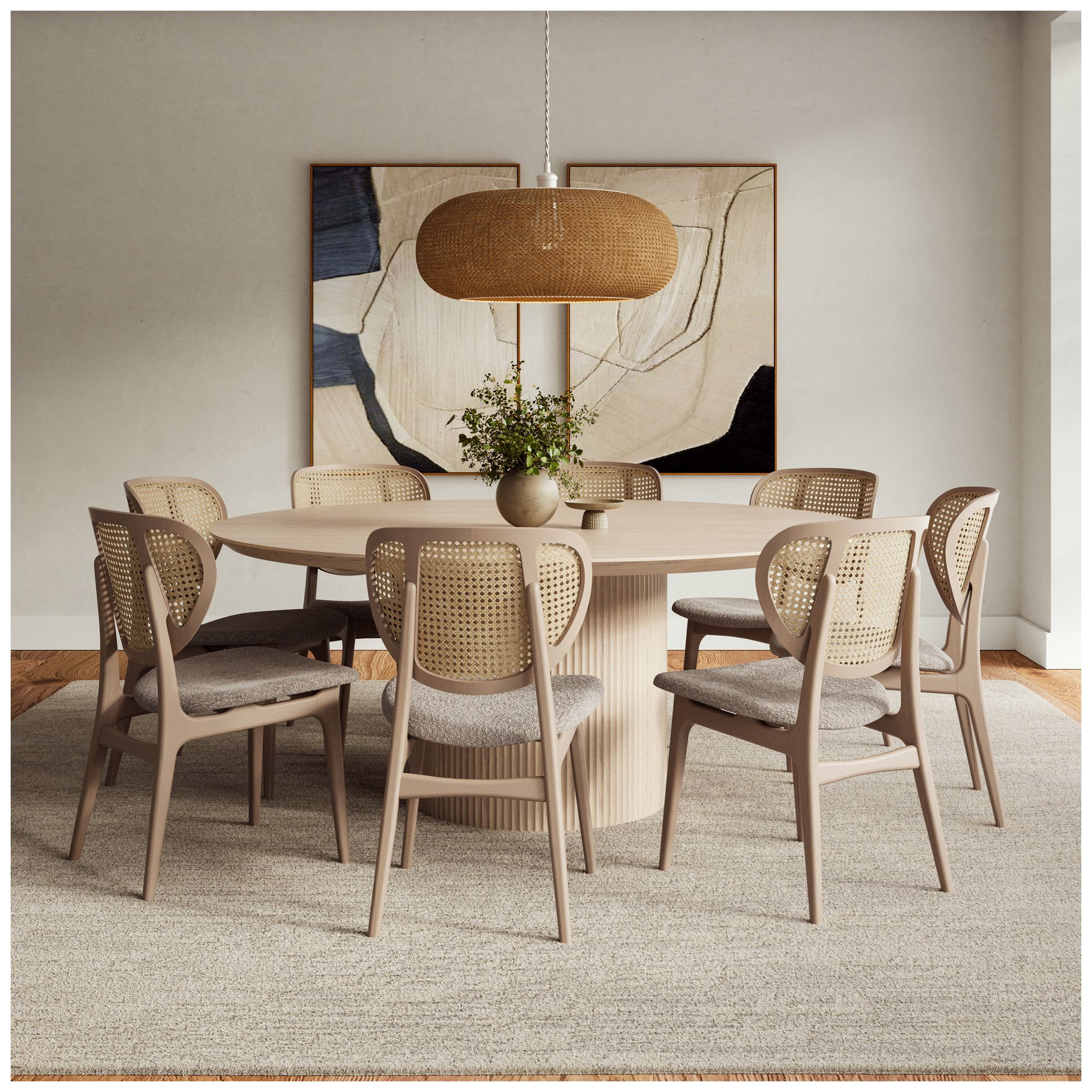 Image 2 Modern Brazilian 71" Wide Nevoa Round Dining Table more views